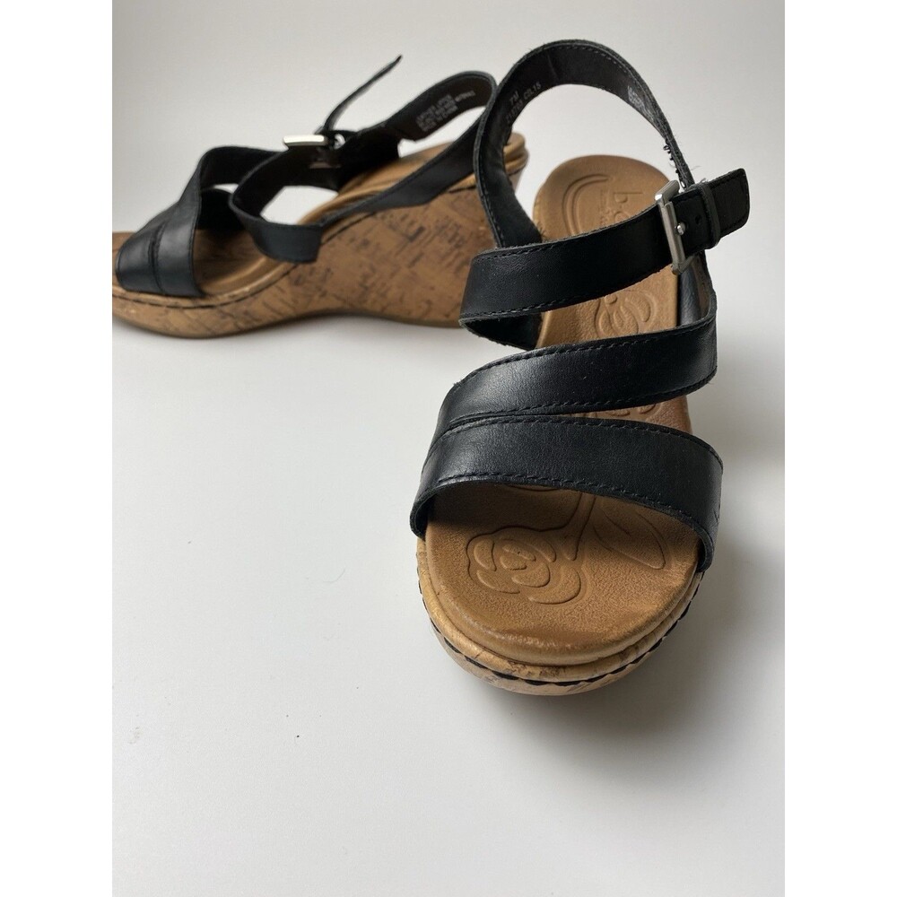 B.o.c. Born Women’s Black Platform Cork Wedge Boho Strappy Sandals 7 M Comfort